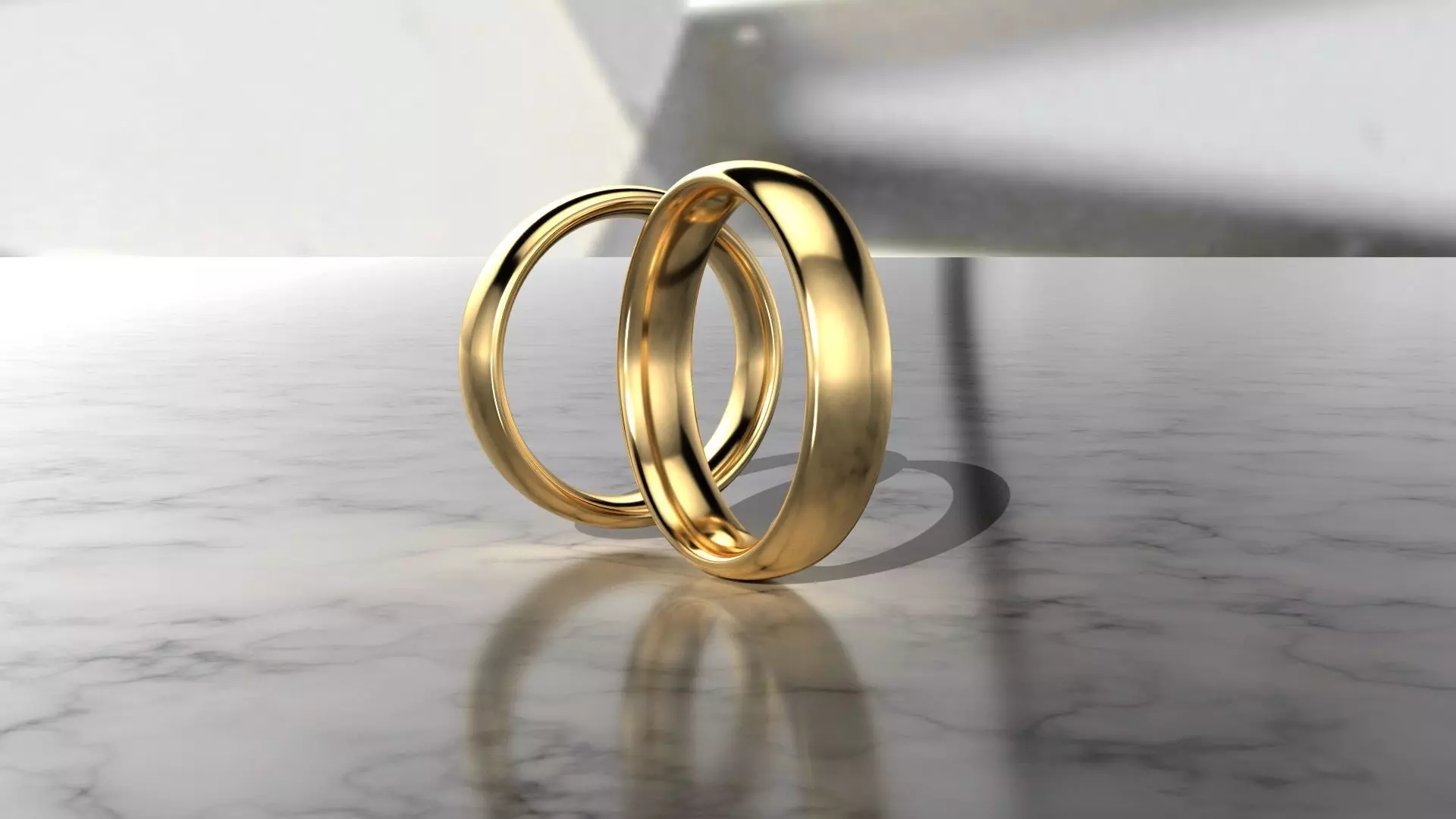 Pack 03 Simple wedding ring 3D print model_0