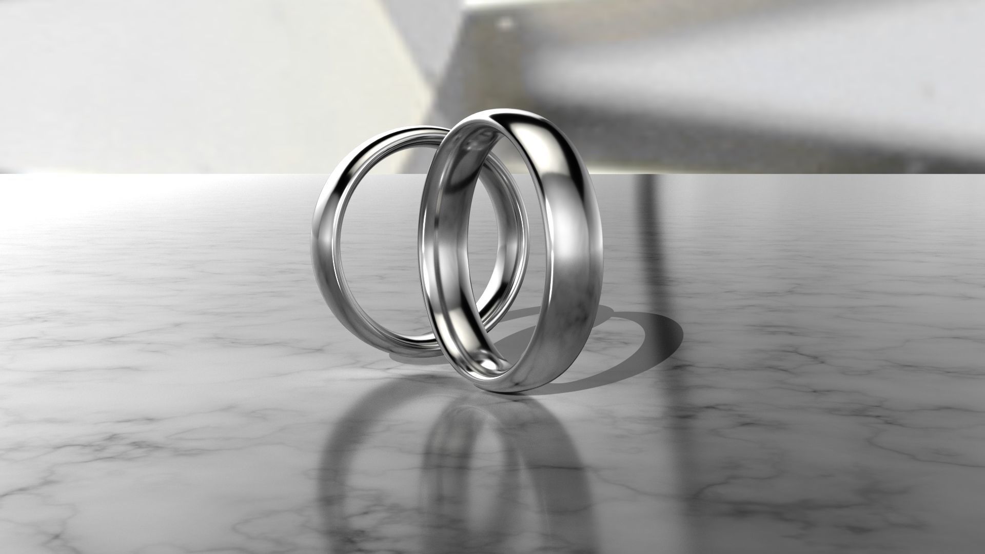 Pack 03 Simple wedding ring 3D print model_10