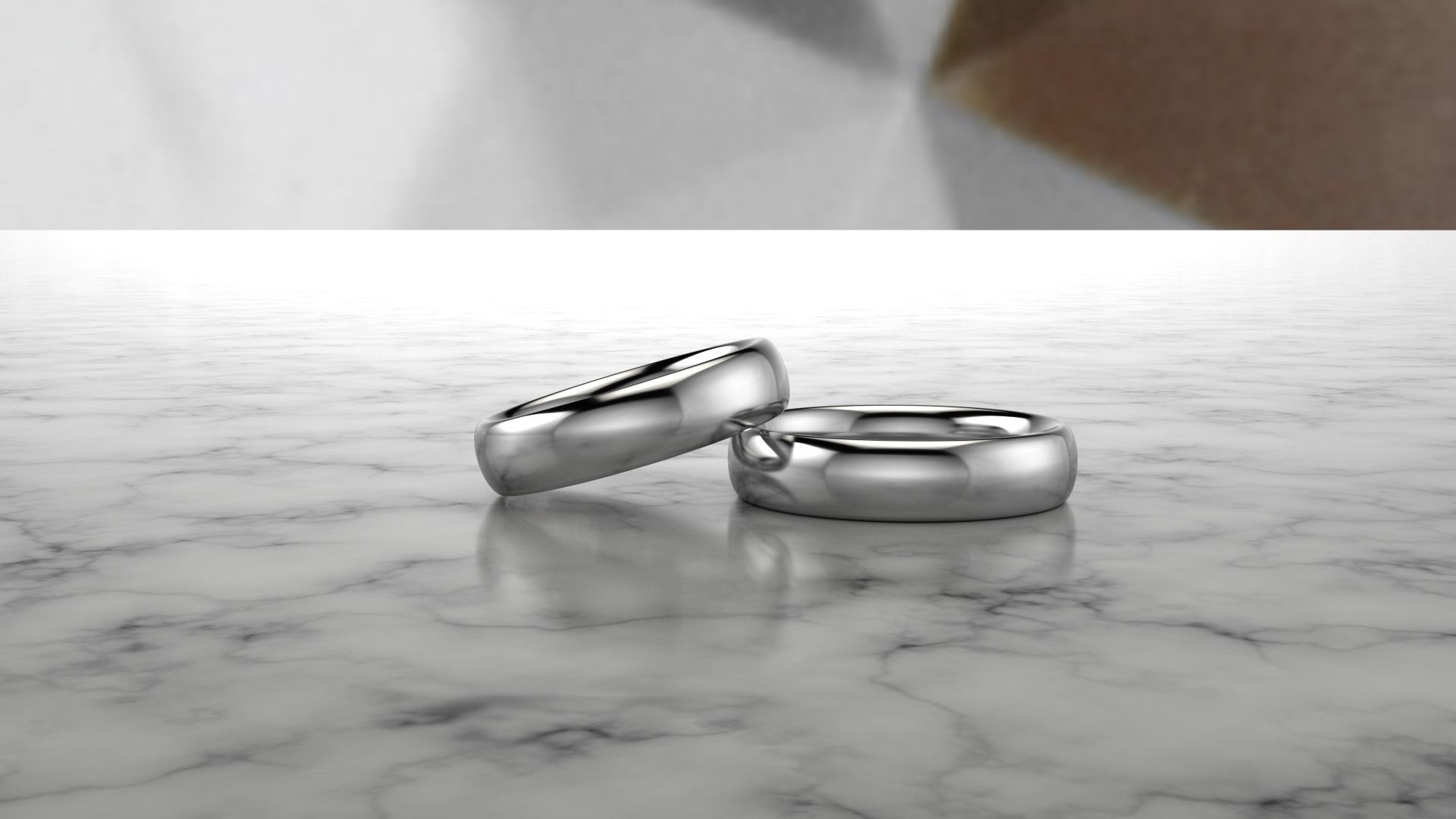 Pack 03 Simple wedding ring 3D print model_5