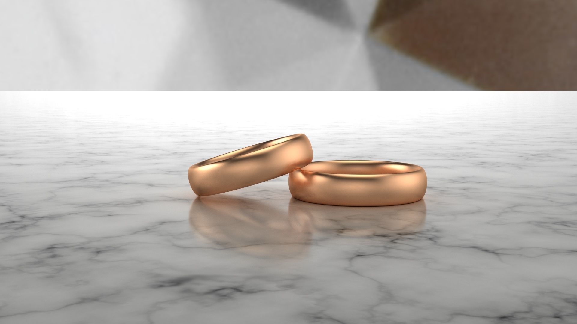Pack 03 Simple wedding ring 3D print model_8