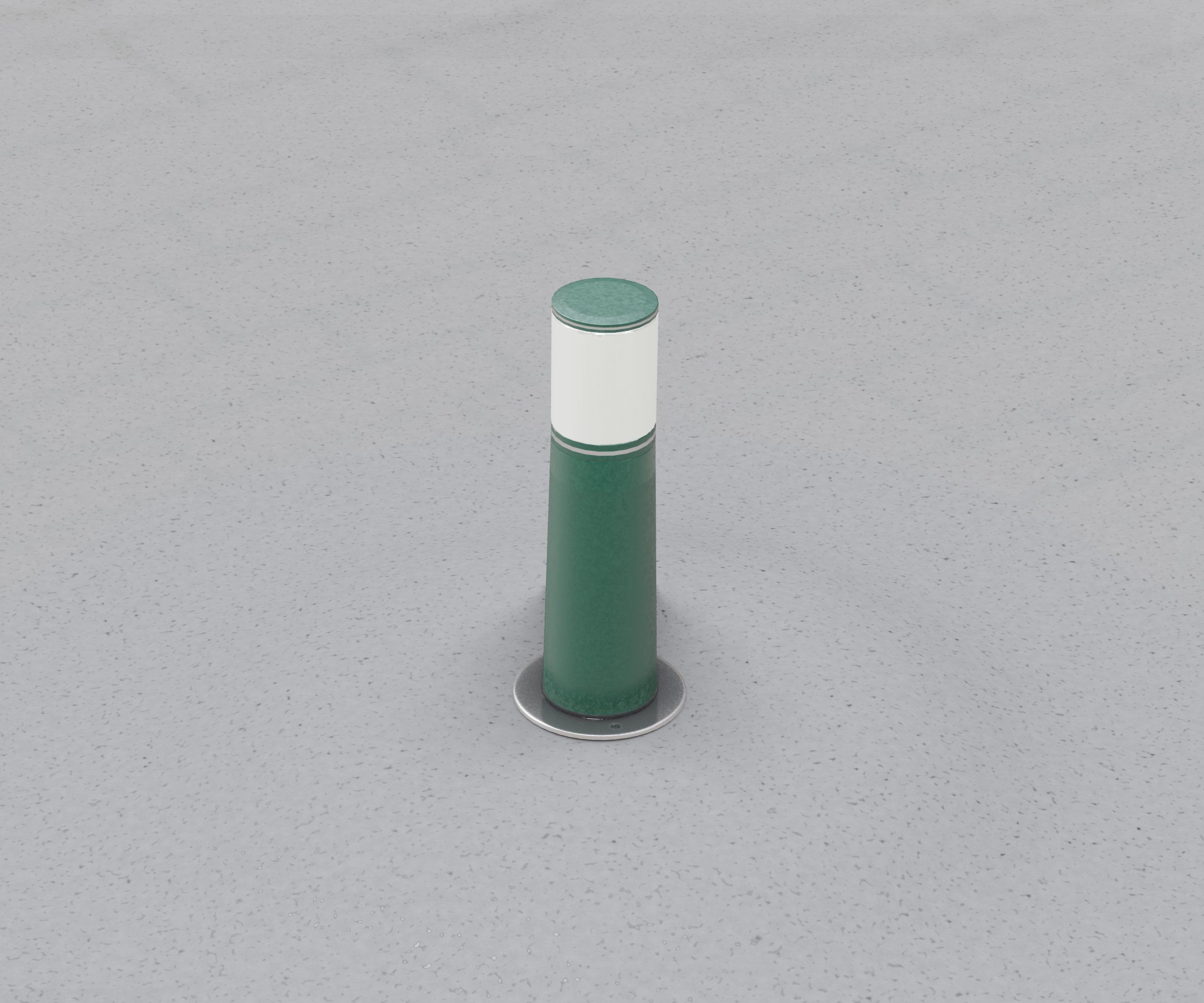 Low-Poly Moss Green Light Column 9 - Street Light Set-9 Low-poly 3D model_81
