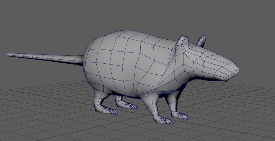 Low Poly Rat Model Low-poly 3D model_5
