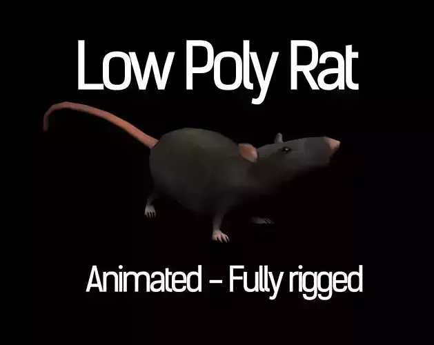 Low Poly Rat Model