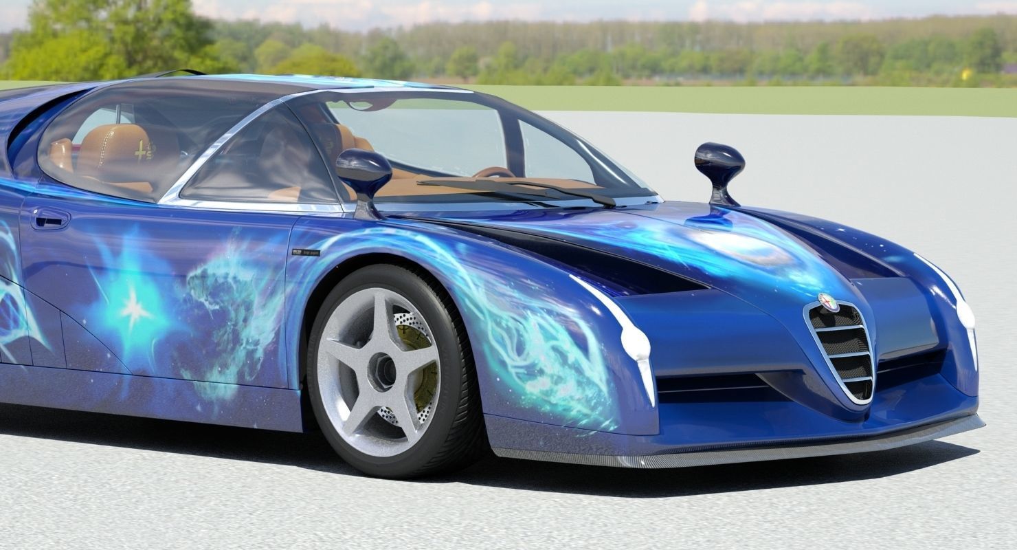 Alfa Romeo Scighera Low-poly 3D model_24
