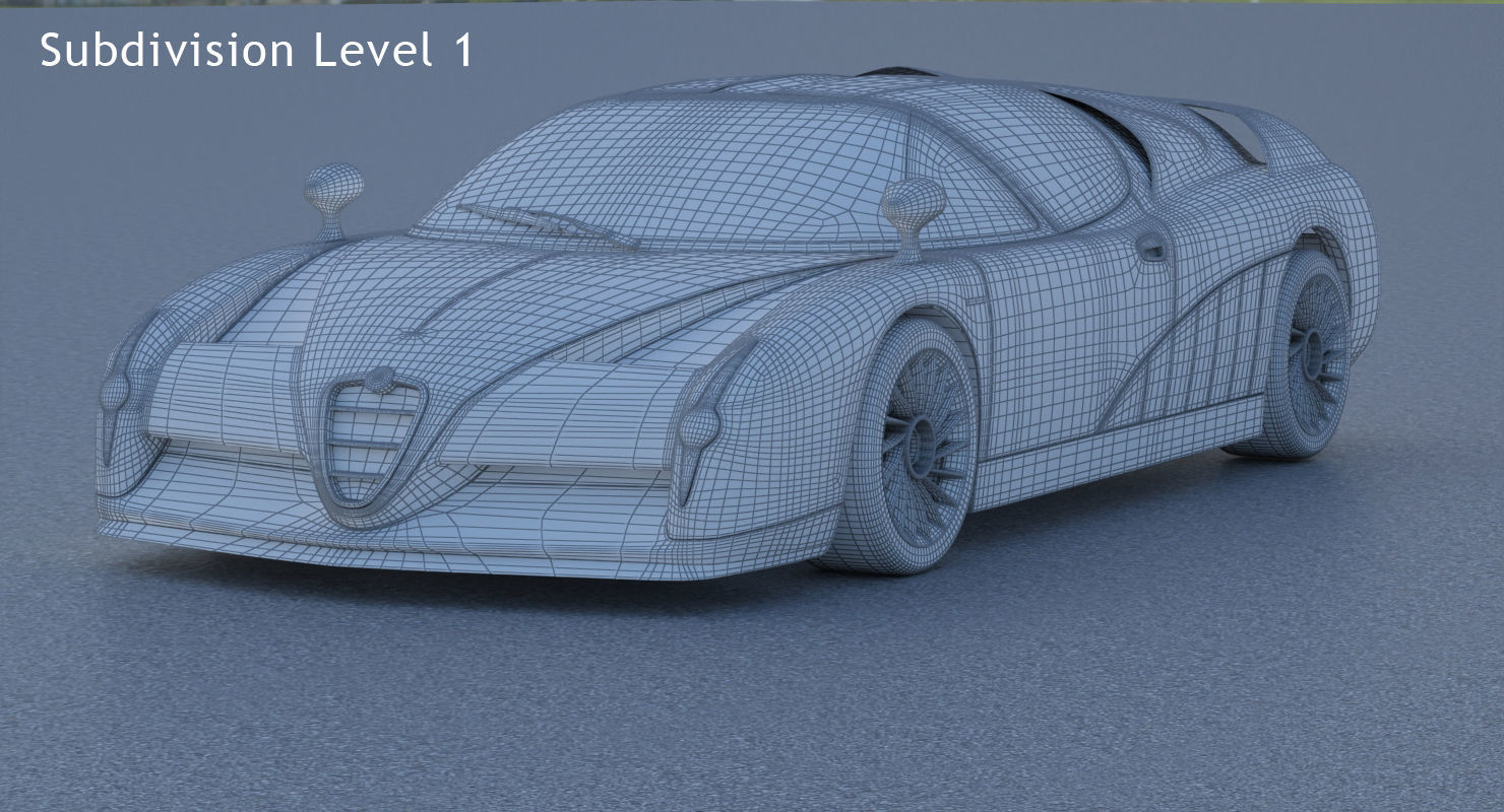 Alfa Romeo Scighera Low-poly 3D model_42