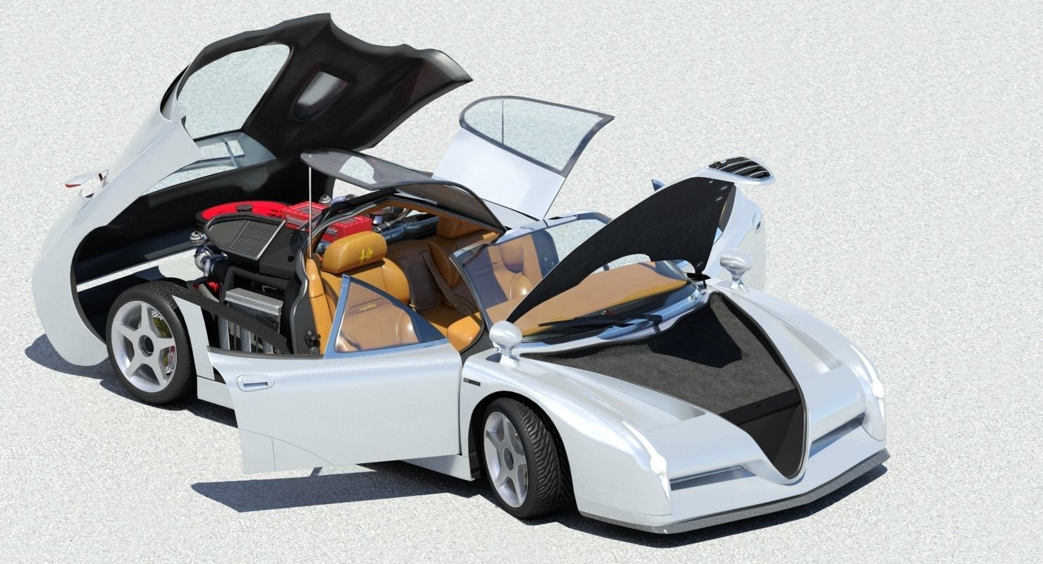Alfa Romeo Scighera Low-poly 3D model_4
