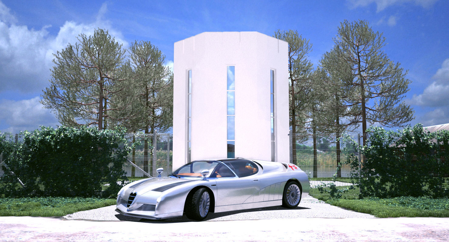 Alfa Romeo Scighera Low-poly 3D model_40