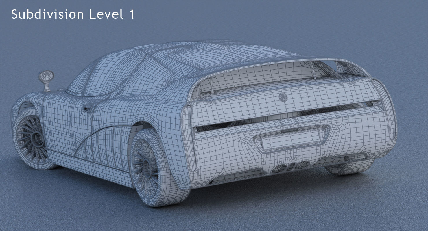 Alfa Romeo Scighera Low-poly 3D model_44