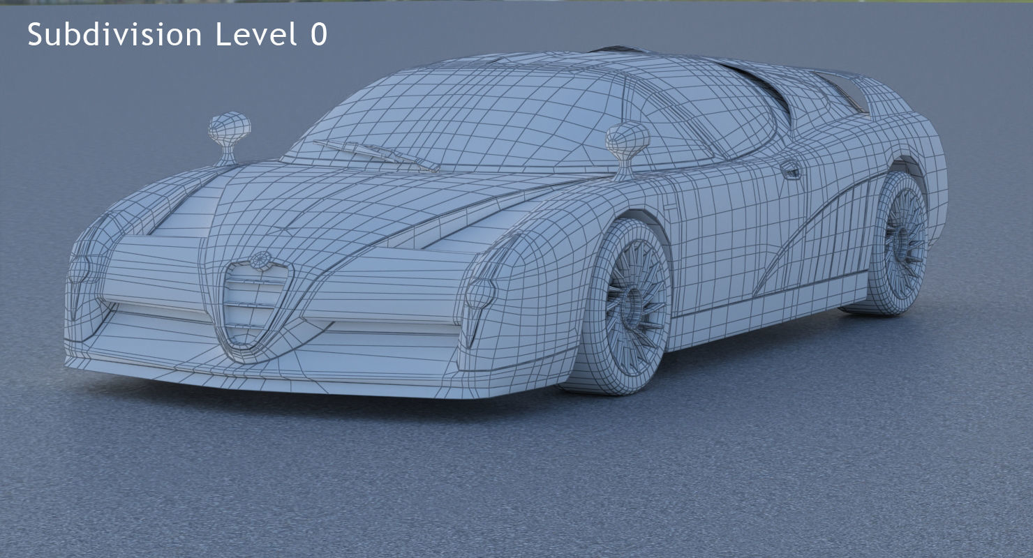 Alfa Romeo Scighera Low-poly 3D model_41