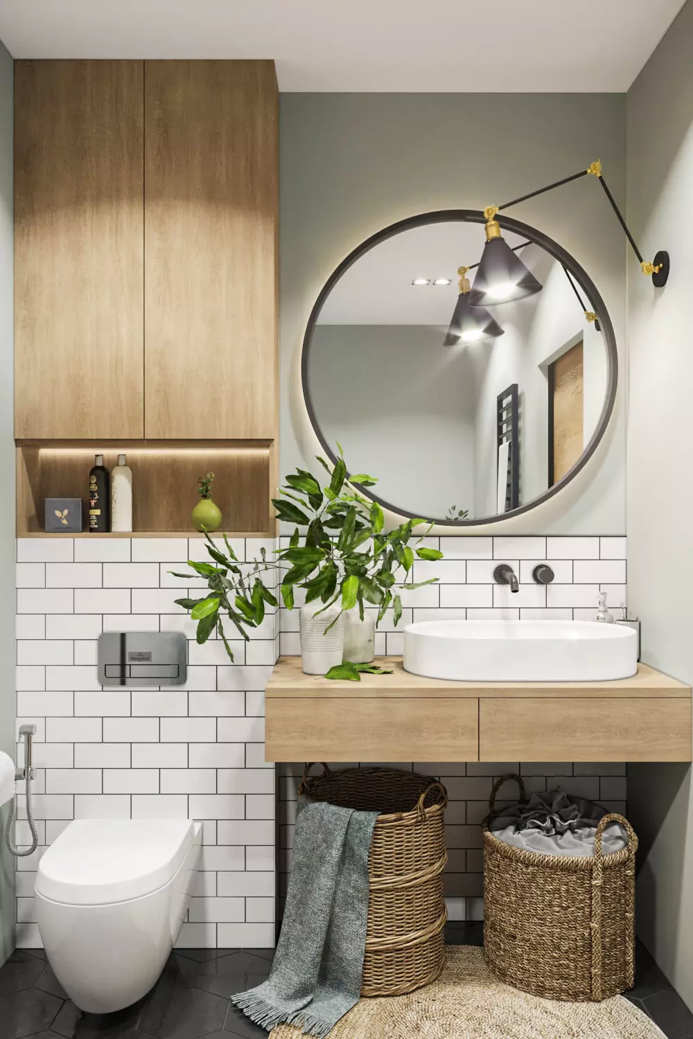 Bathroom in modern style 3D model_0