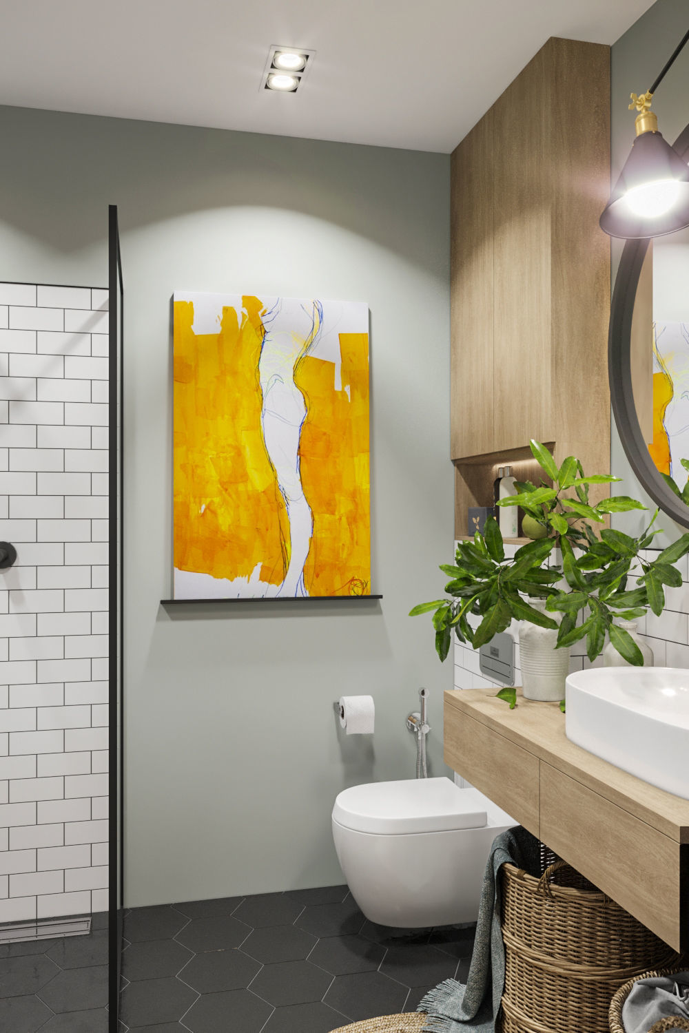 Bathroom in modern style 3D model_2