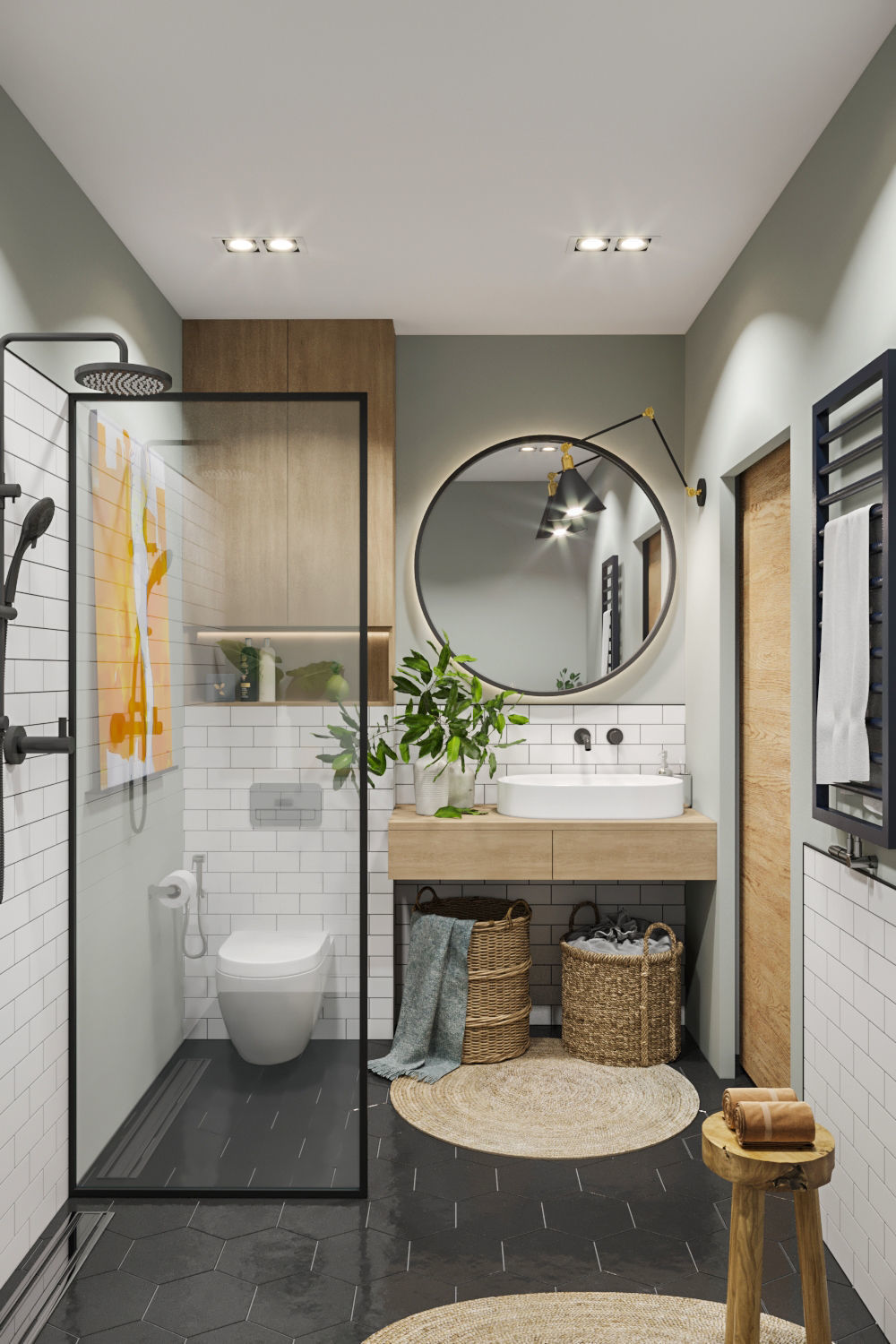 Bathroom in modern style 3D model_1