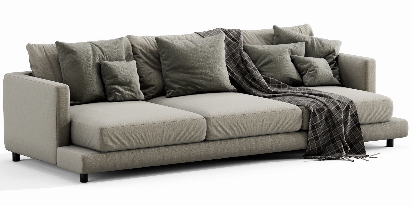 Flexform Long Island 3 Seater 3D model_2