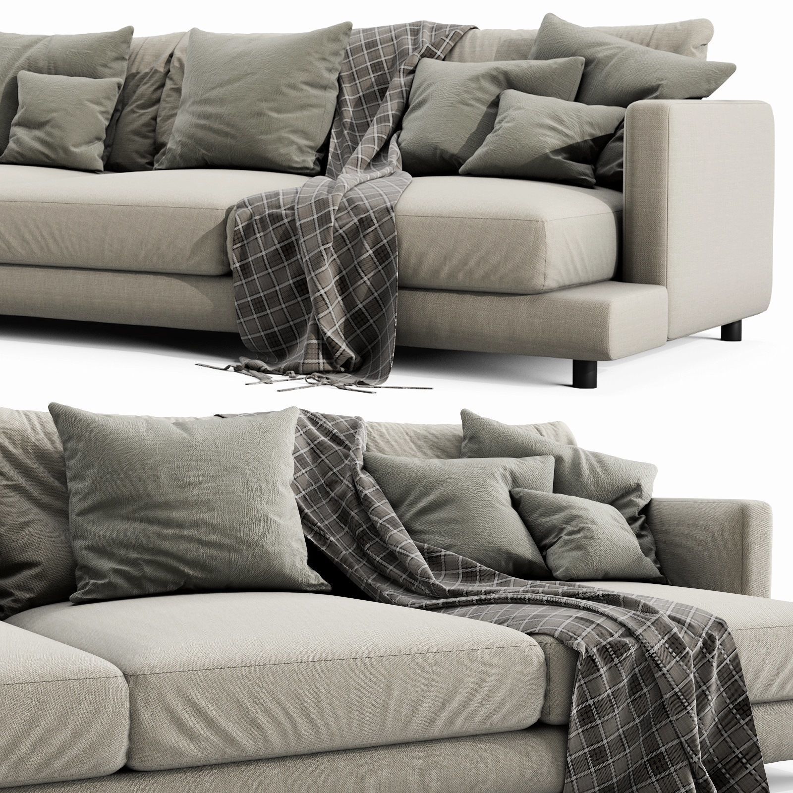 Flexform Long Island 3 Seater 3D model_7
