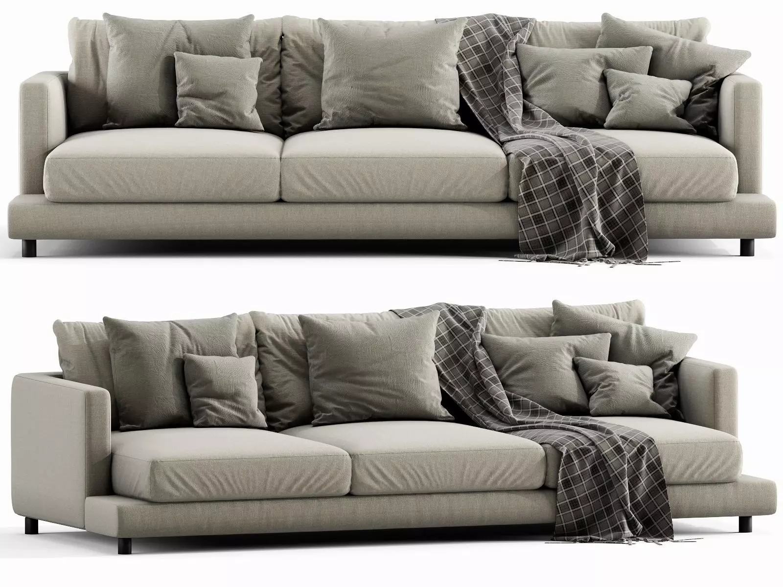 Flexform Long Island 3 Seater 3D model_0