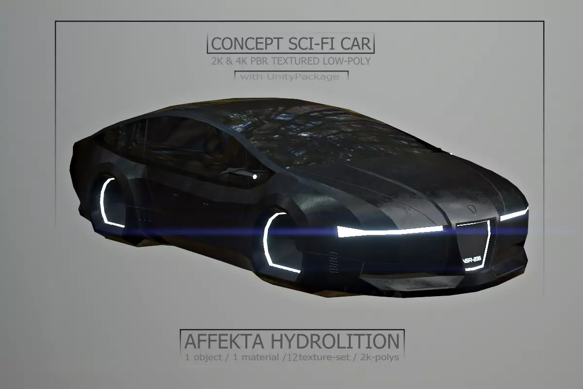Affekta Concept SCI-FI future PBR lowpoly CYBER Low-poly 3D model_0