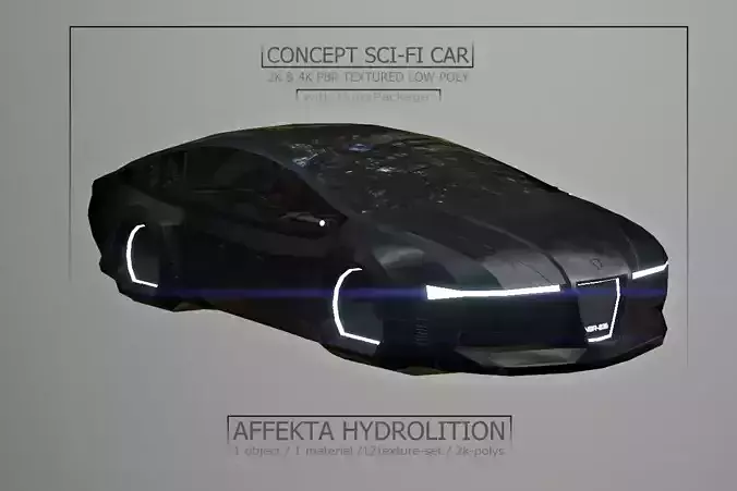Affekta Concept SCI-FI future PBR lowpoly CYBER Low-poly 3D model