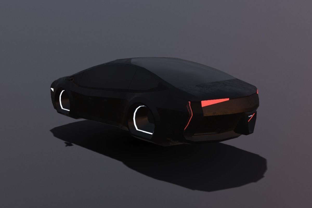 Affekta Concept SCI-FI future PBR lowpoly CYBER Low-poly 3D model_8