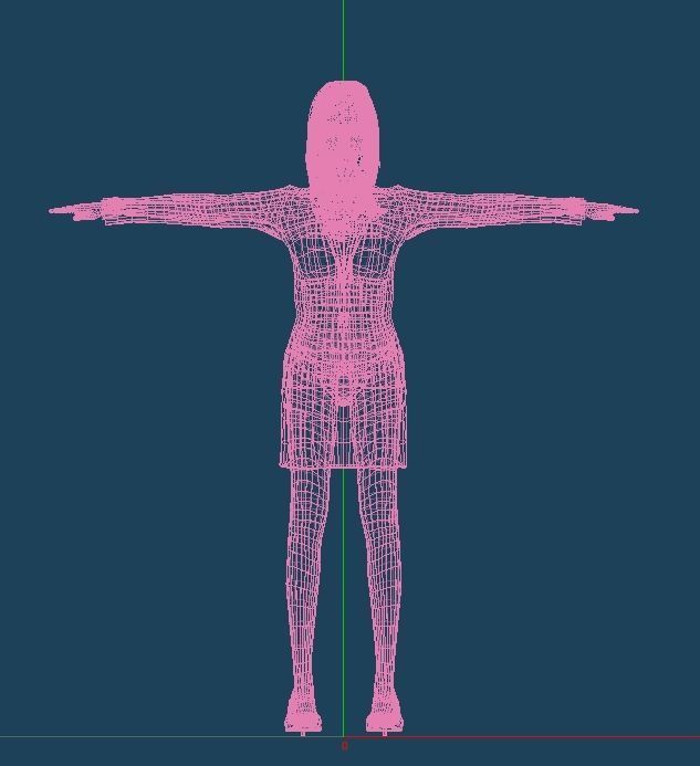 Unity Humanoid Model Female 008 Free 3D model_3