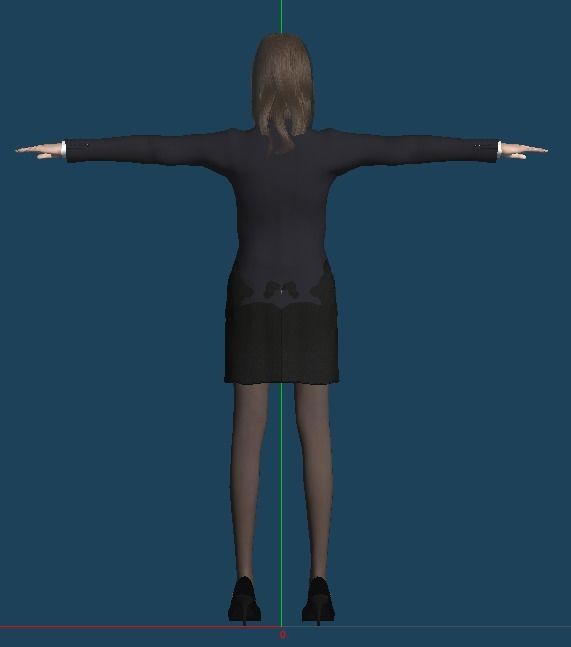 Unity Humanoid Model Female 008 Free 3D model_9