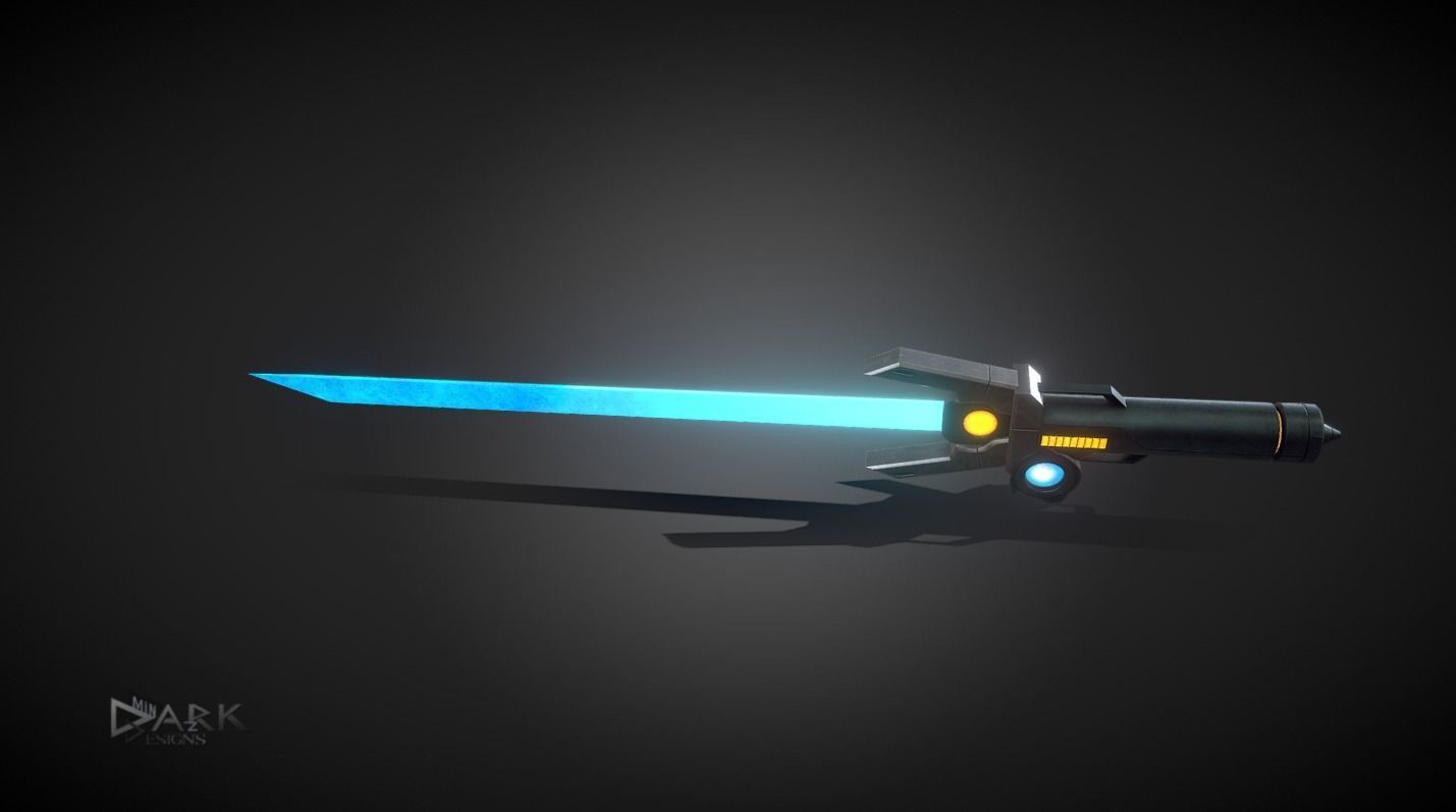 Sci-Fi Sword with Animation Low-poly 3D model_1