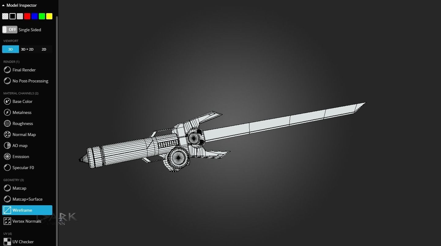 Sci-Fi Sword with Animation Low-poly 3D model_2