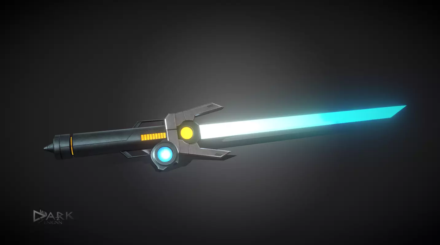 Sci-Fi Sword with Animation Low-poly 3D model_0