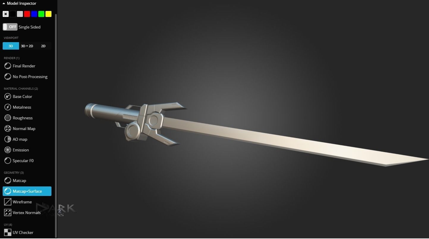 Sci-Fi Sword with Animation Low-poly 3D model_3