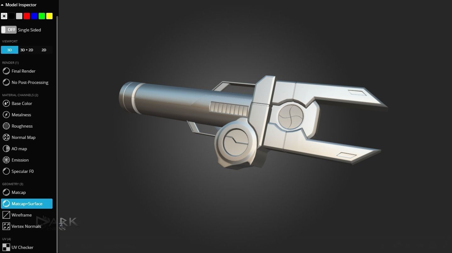 Sci-Fi Sword with Animation Low-poly 3D model_4