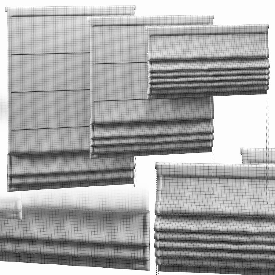 ROMAN BLINDS 700mm 3D model_1