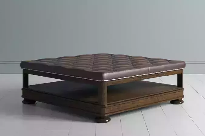 Leather Ottoman 1