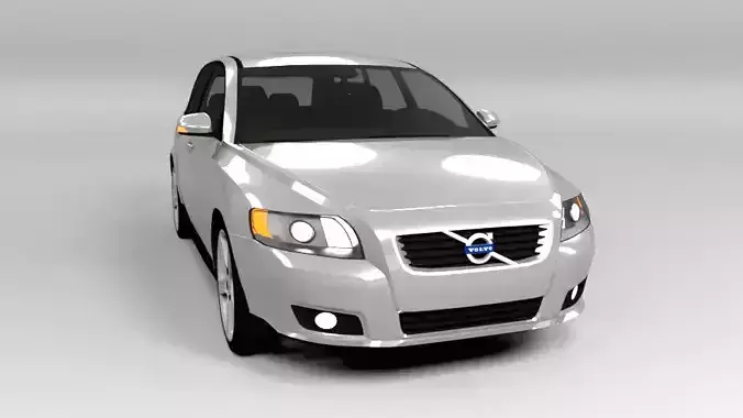 VOLVO V50 LOWPOLY Low-poly 3D model