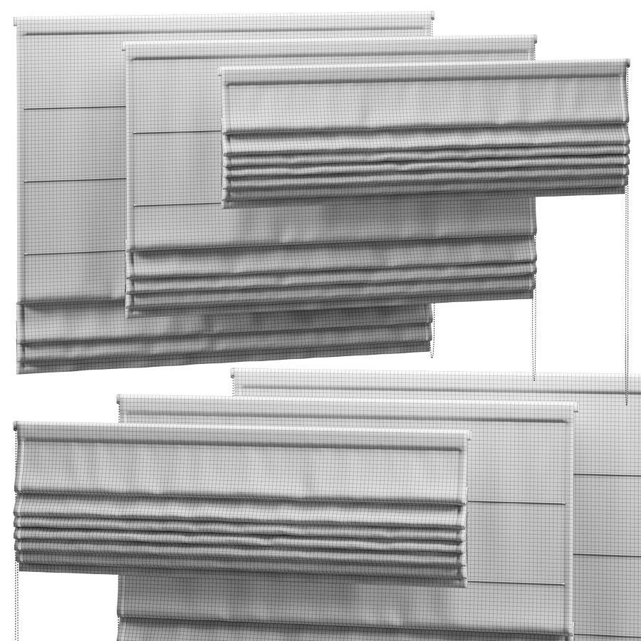 ROMAN BLINDS 1200mm 3D model_1