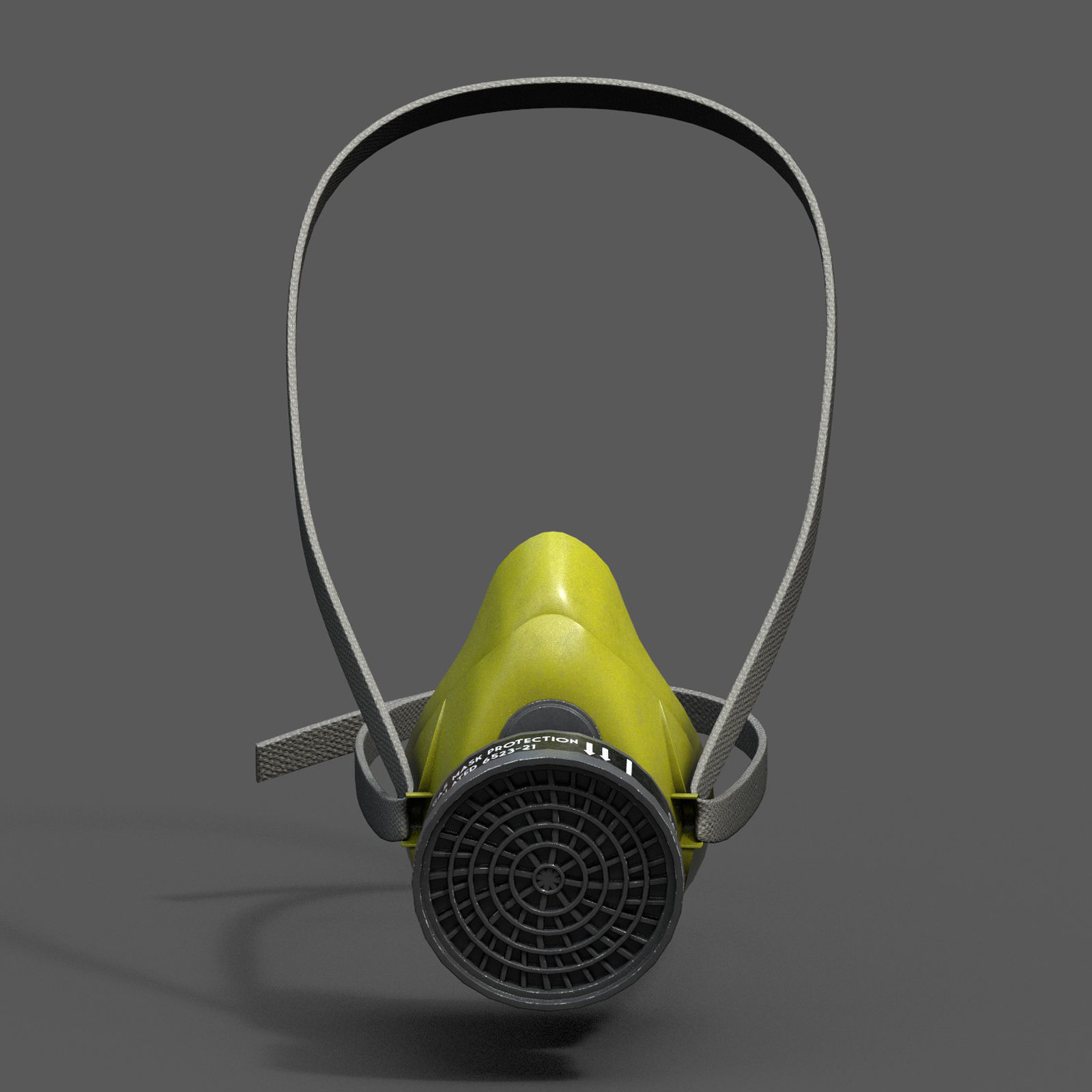 Gas mask respirator scifi military combat 3d futuristic Low-poly 3D model_5