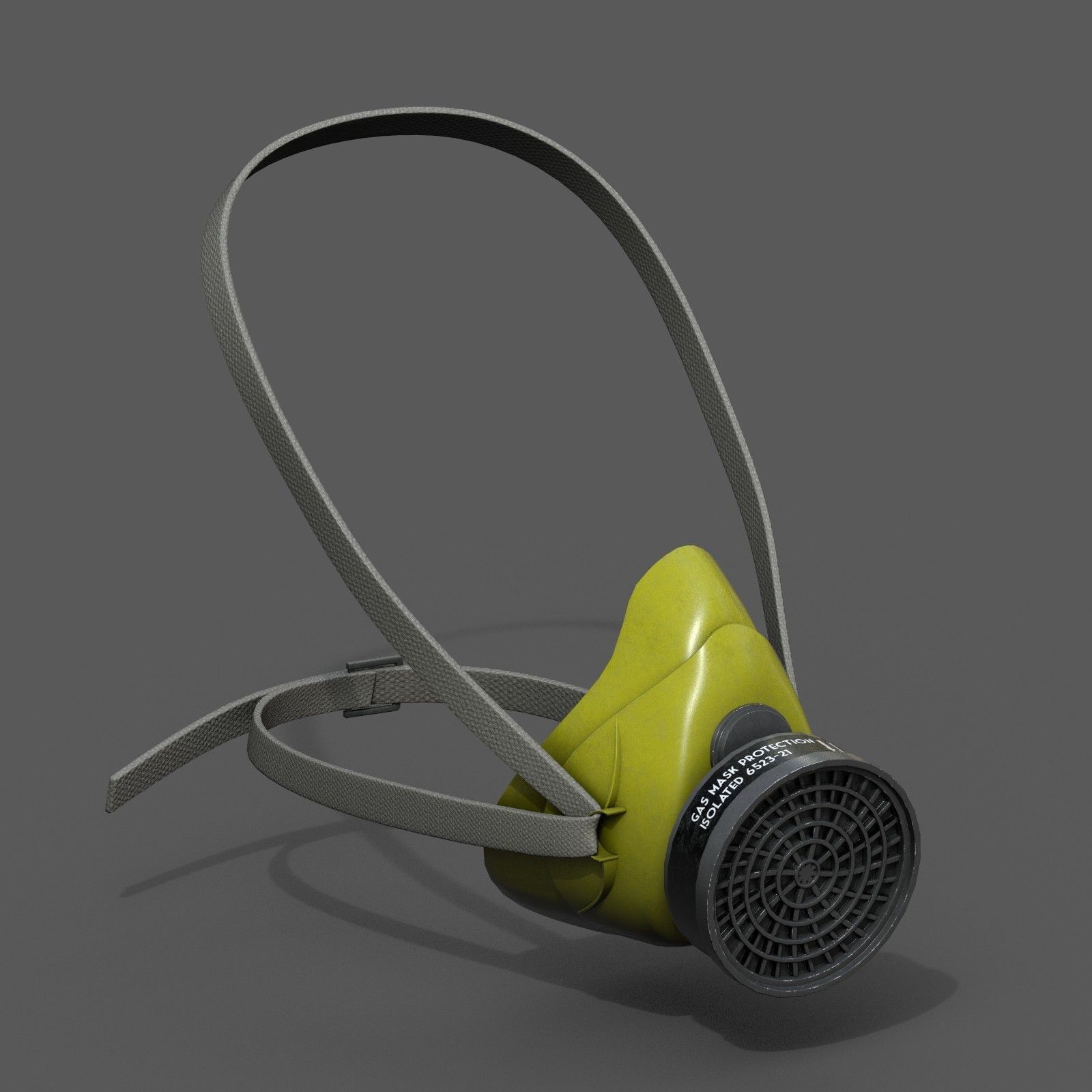 Gas mask respirator scifi military combat 3d futuristic Low-poly 3D model_4