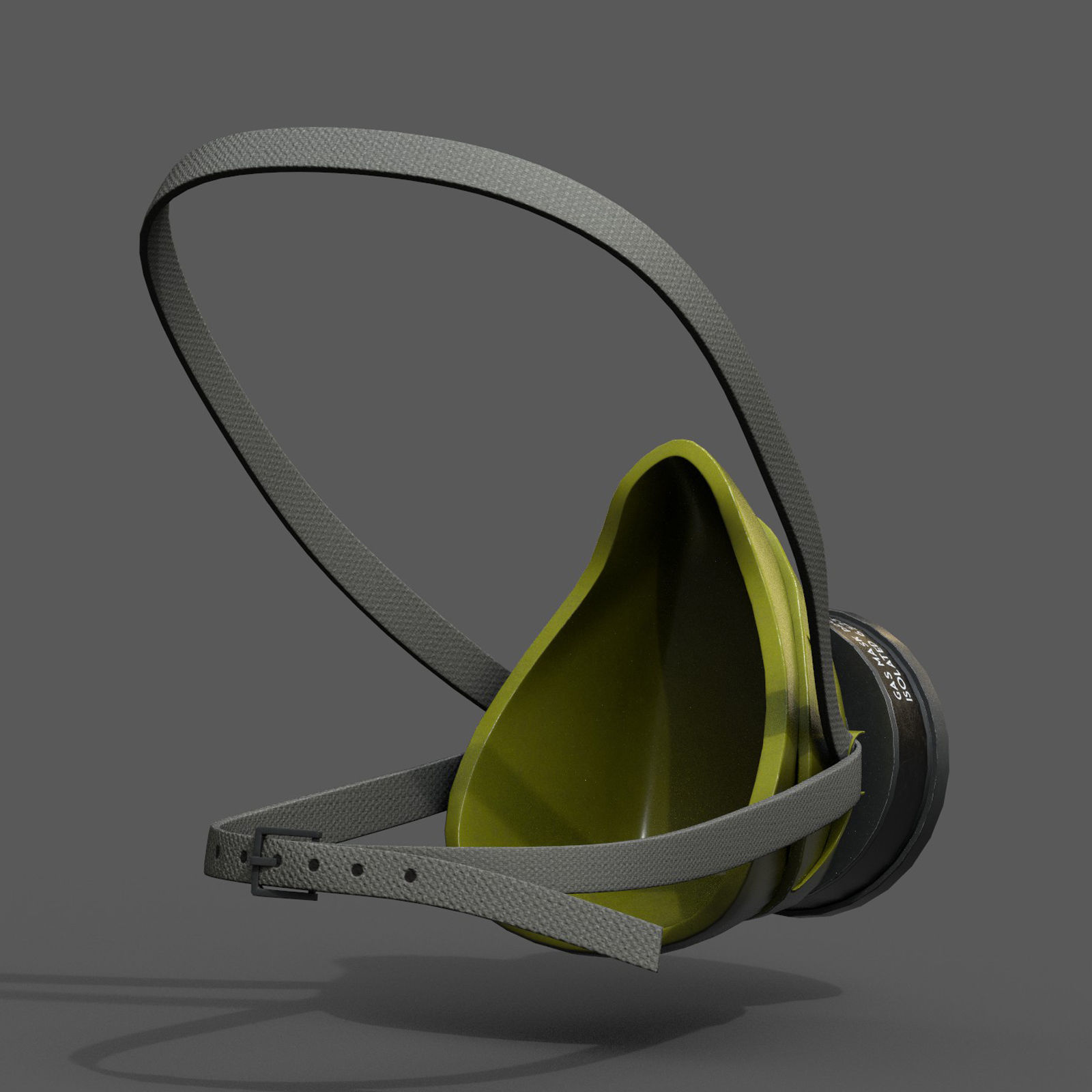 Gas mask respirator scifi military combat 3d futuristic Low-poly 3D model_6