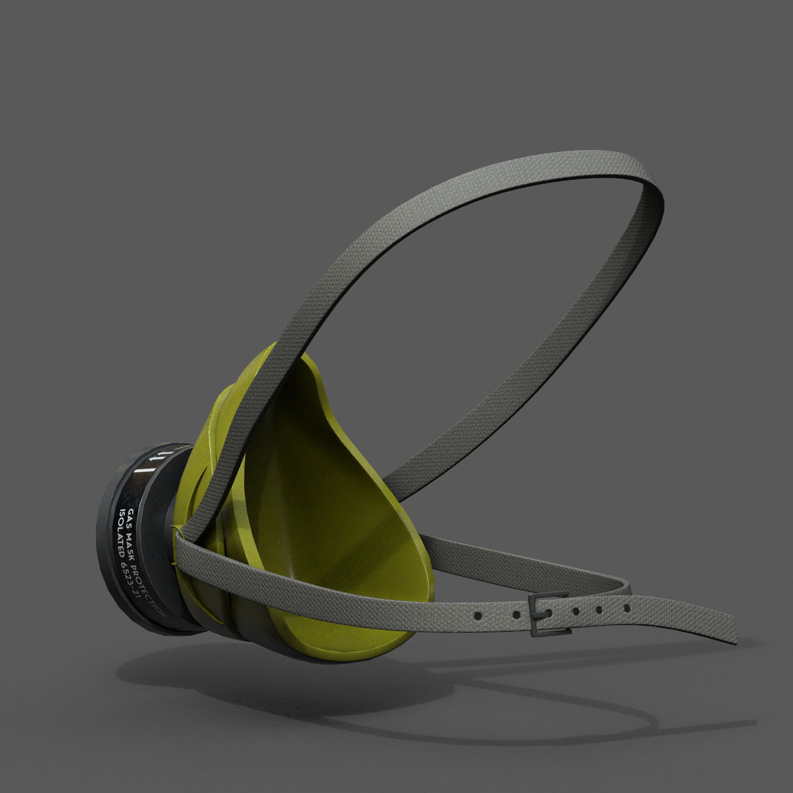 Gas mask respirator scifi military combat 3d futuristic Low-poly 3D model_8