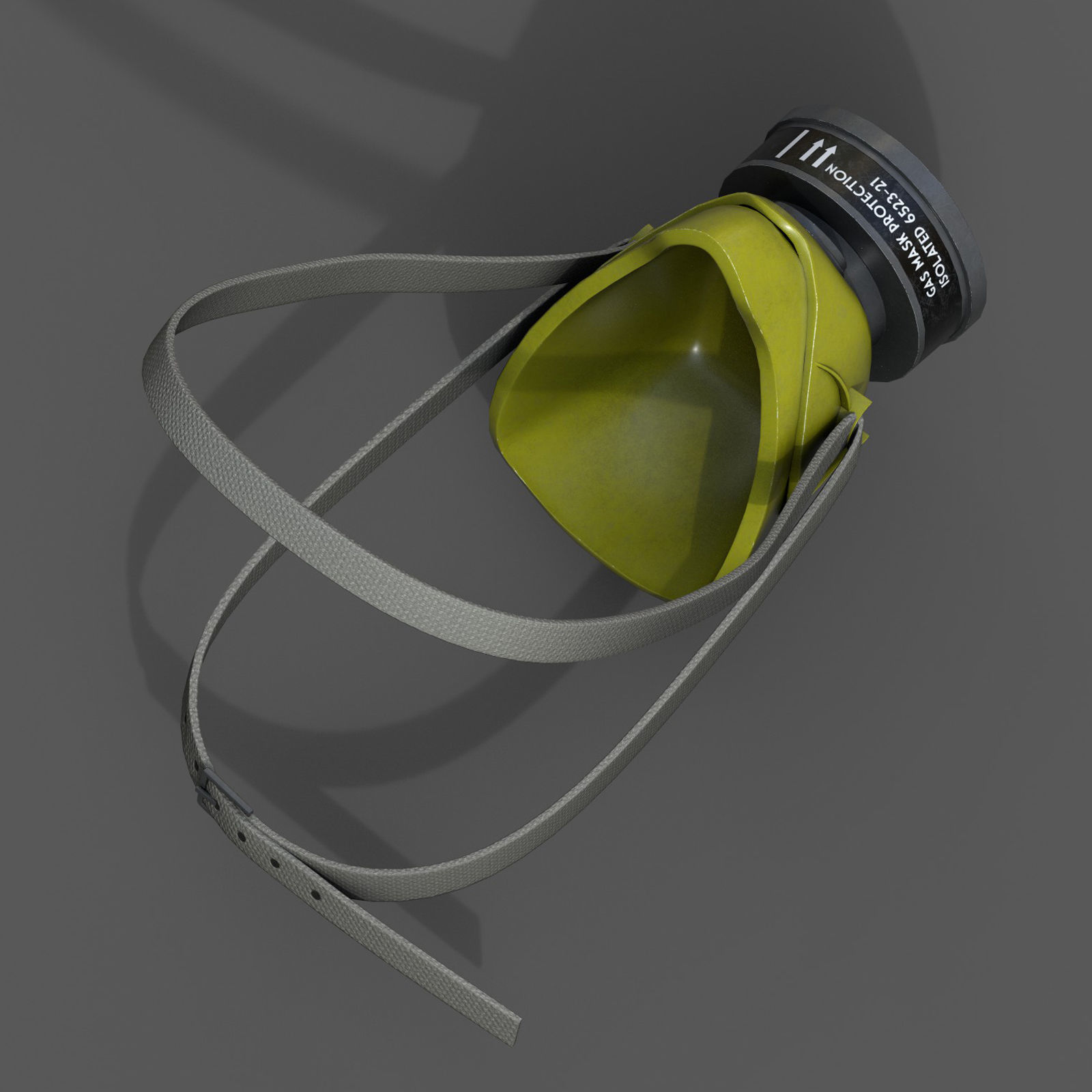 Gas mask respirator scifi military combat 3d futuristic Low-poly 3D model_7