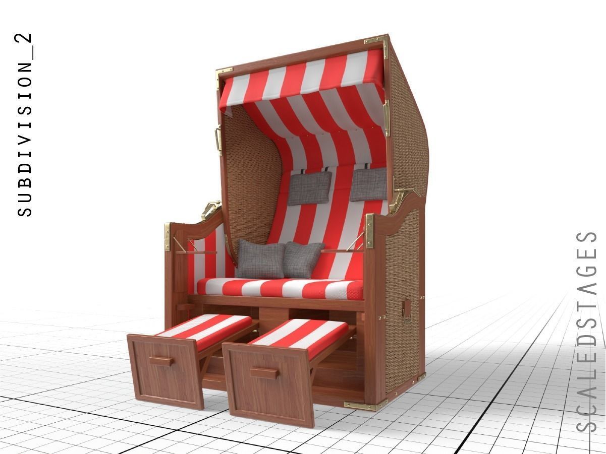Beach Chair 3D model_4