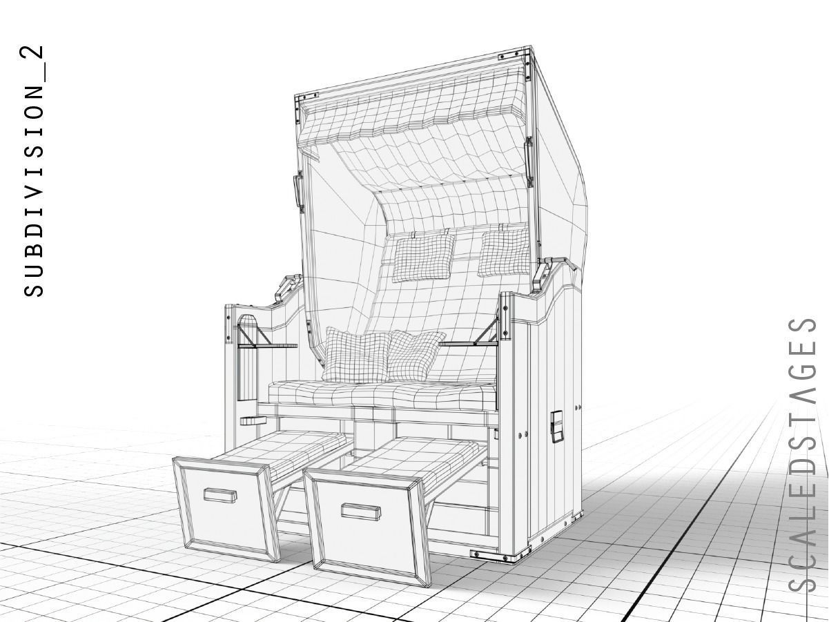 Beach Chair 3D model_11