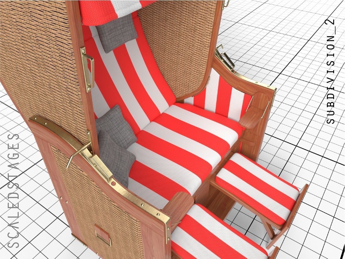 Beach Chair 3D model_6