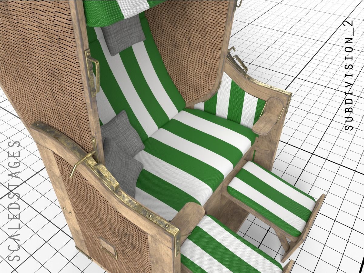 Beach Chair 3D model_9