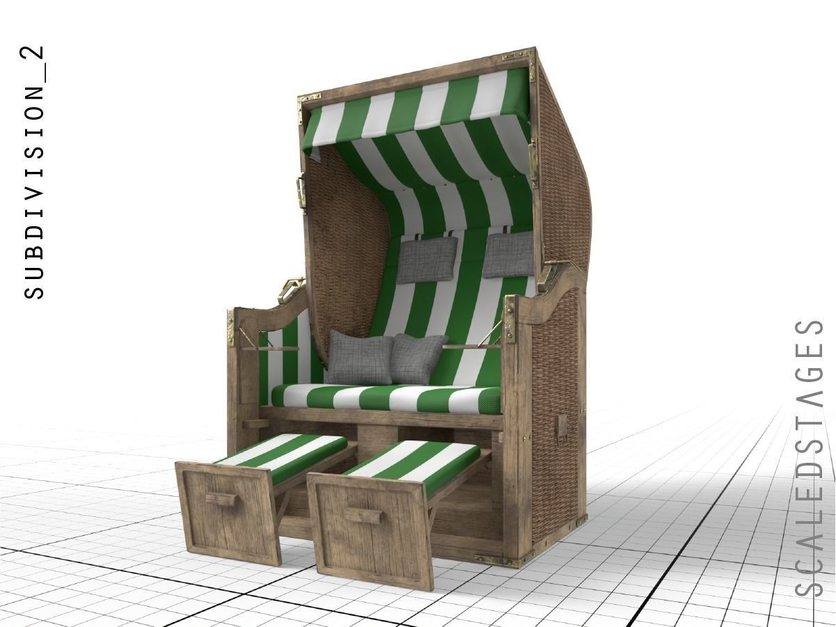 Beach Chair 3D model_7