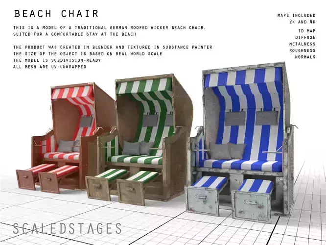 Beach Chair 3D model