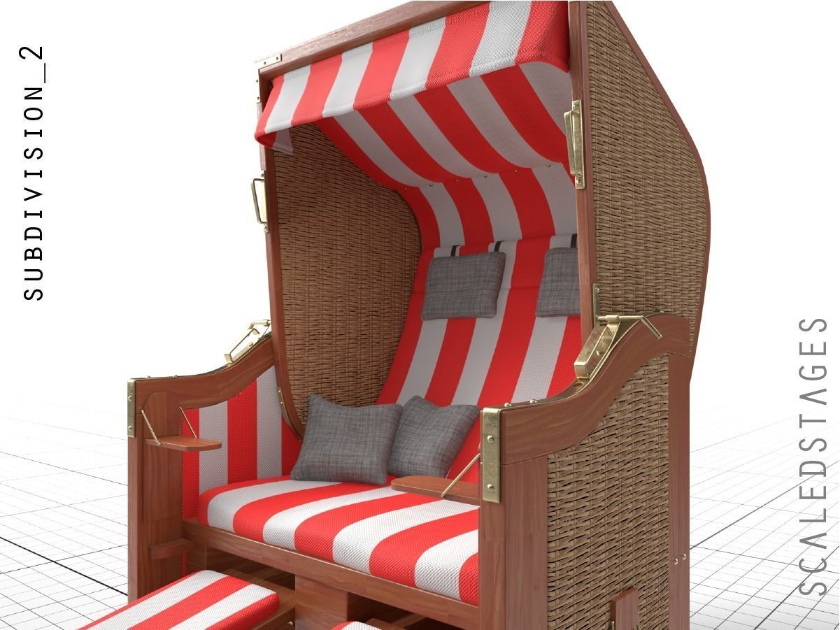 Beach Chair 3D model_5