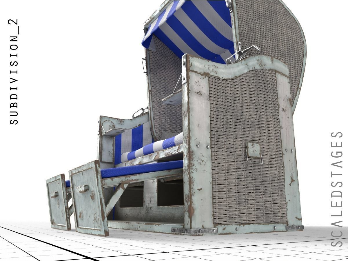 Beach Chair 3D model_2