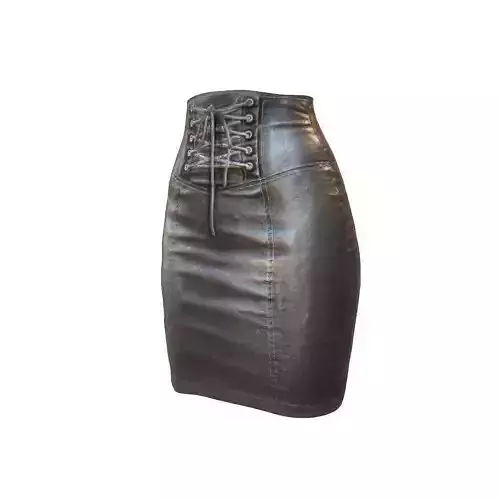 Black Leather Pencil Skirt