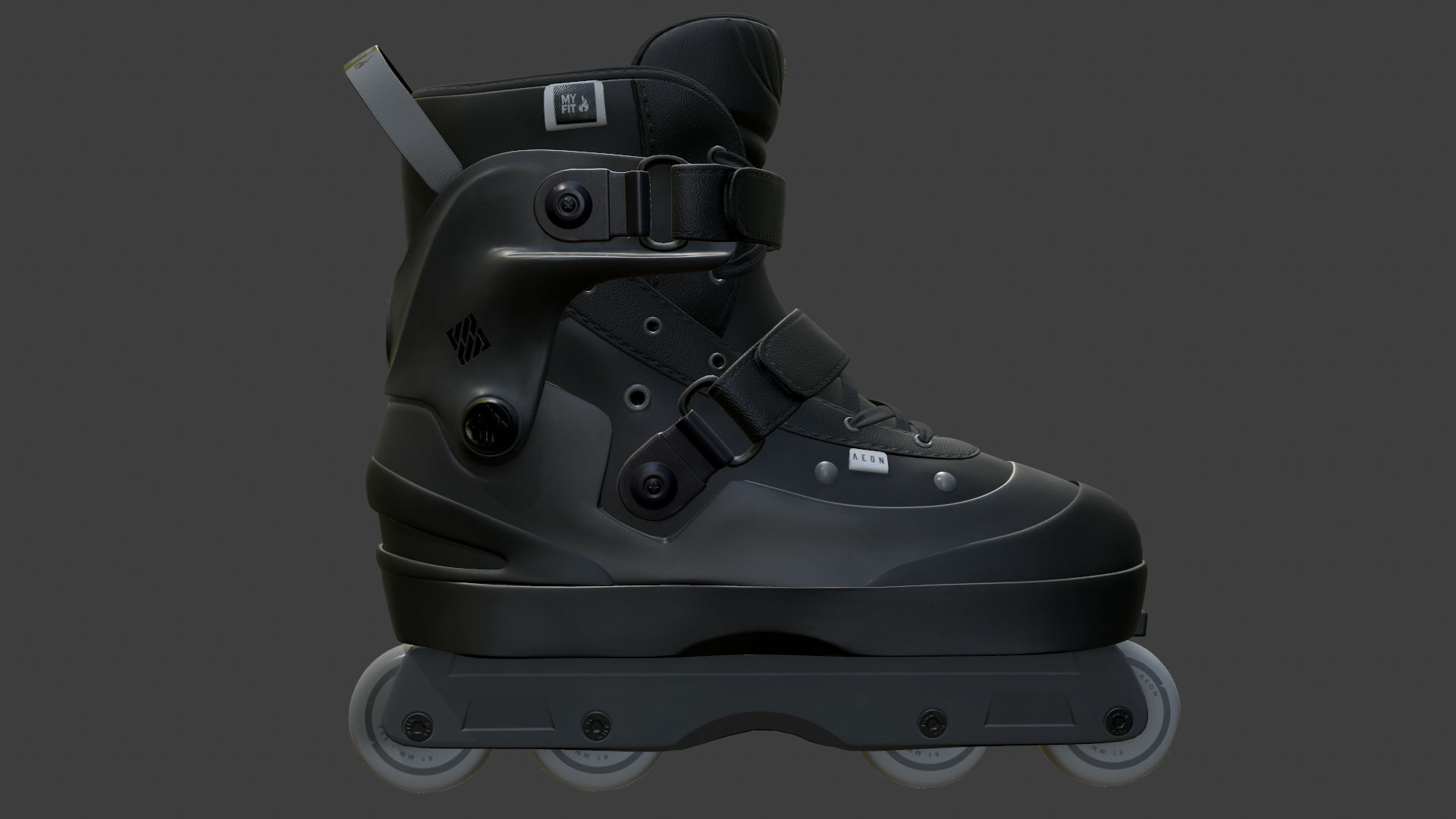 Roller Skate Low-poly 3D model_6