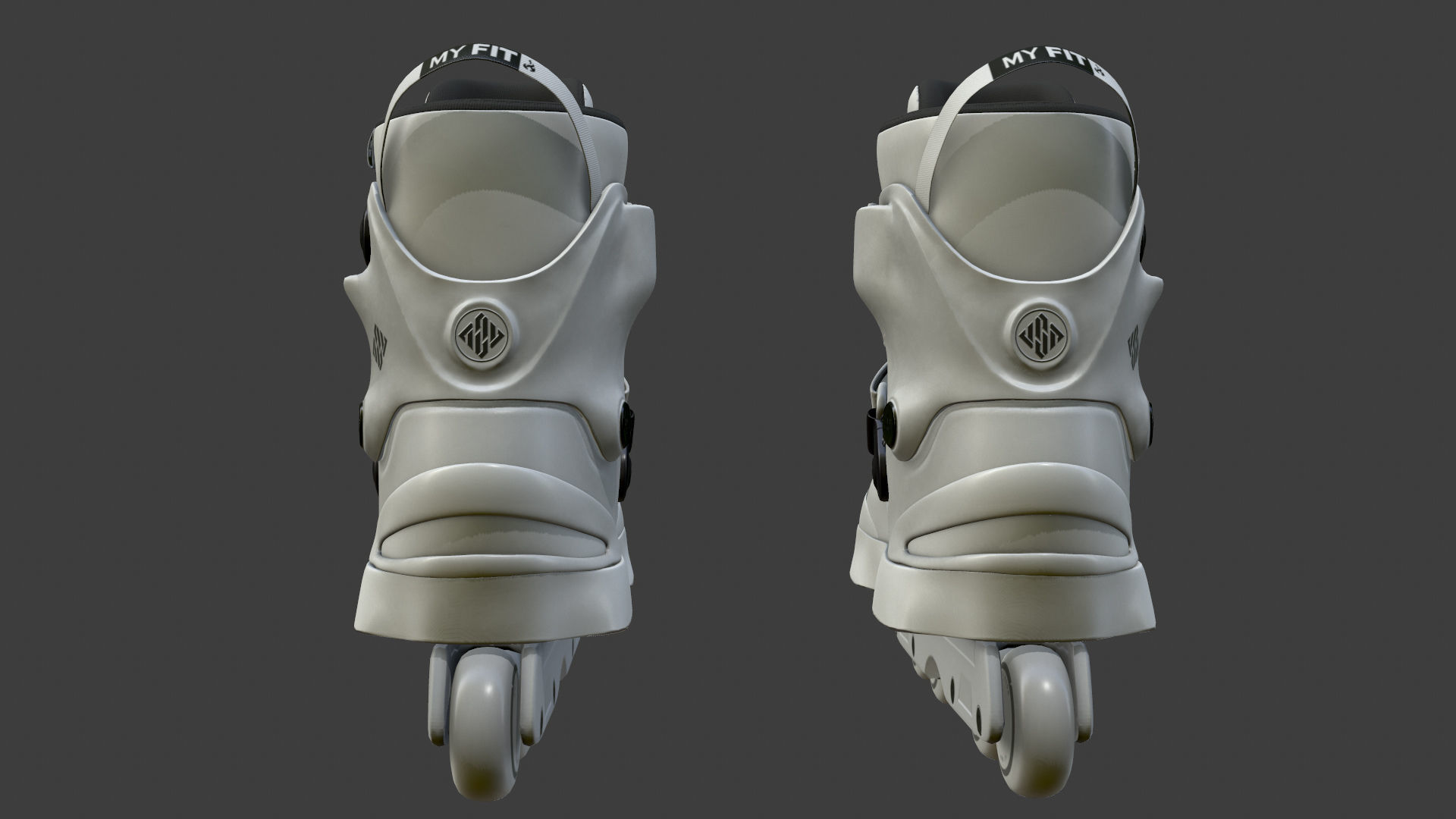 Roller Skate Low-poly 3D model_7