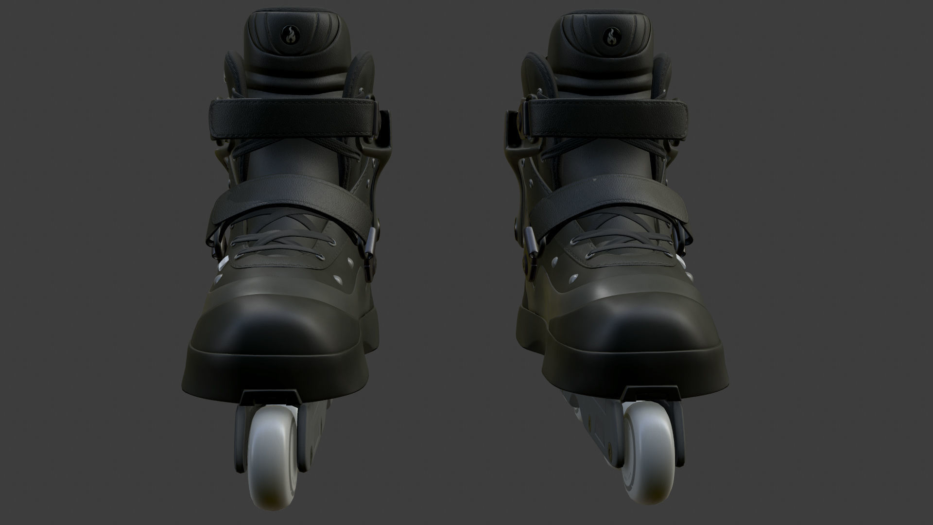 Roller Skate Low-poly 3D model_3